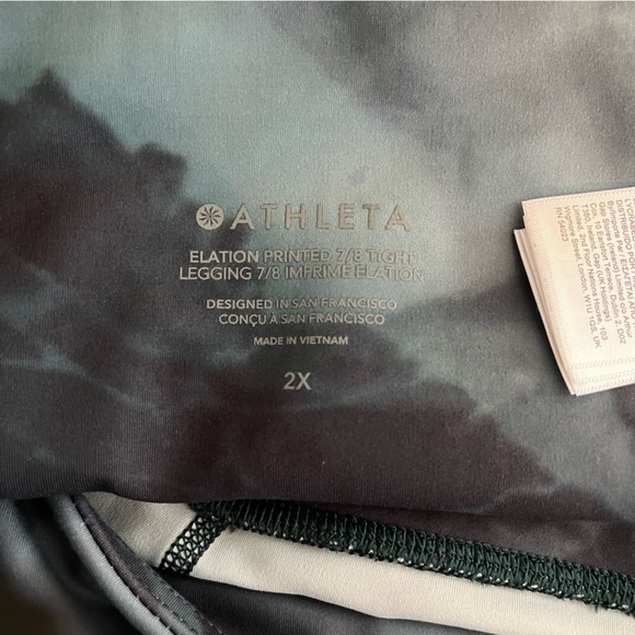 ATHLETA Plus Size Elation Marine Dark Marble Printed 7/8 Tight Leggings NWOT - Picture 8 of 11